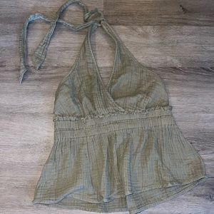 American Eagle green halter top